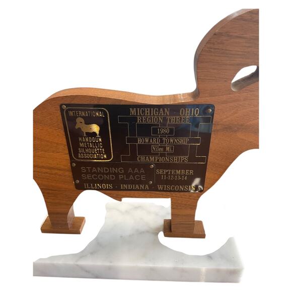 1980 IHMSA Region Three Handgun Silhouette Shooting Trophies Set Shooting Trophy - Picture 5 of 13